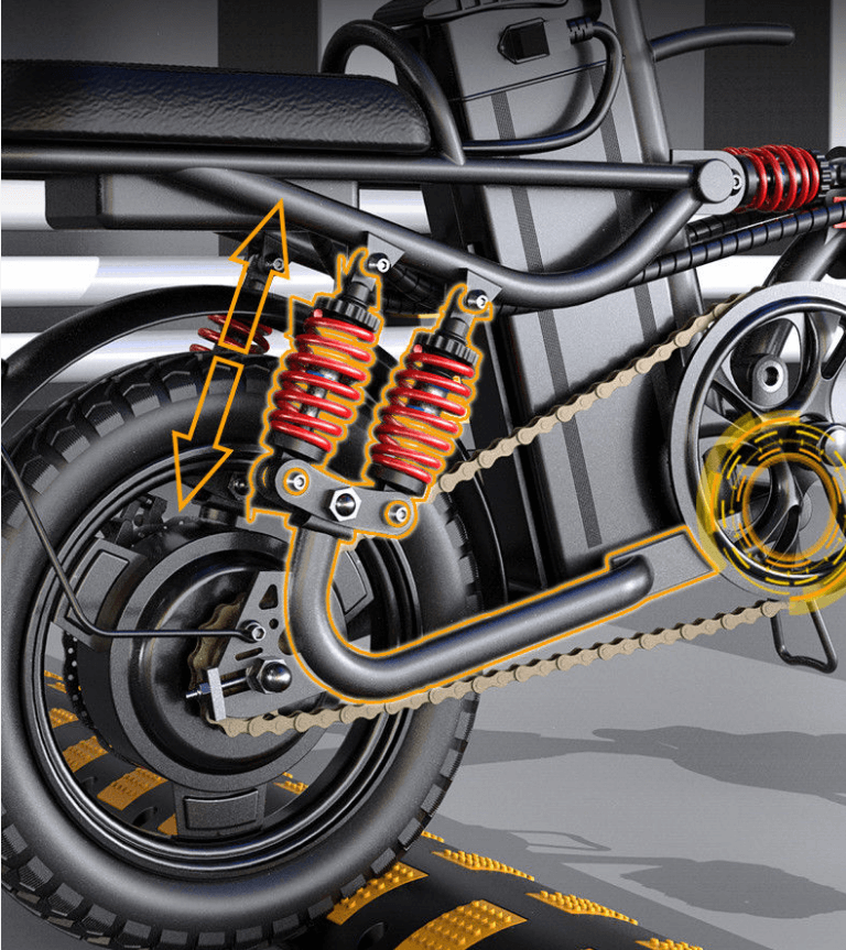 ETECH MOTION E1 Electric Bike 14 250W Super Long Range Mini eBike eBike Scooter Shop