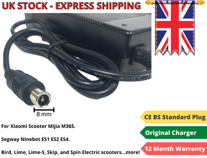 M365 & AOVO Electric Scooter Battery Charger Fit Xiaomi Mi M365 & M365 Pro UK Plug